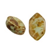 Perles en verre Paros® par Puca® 7x4 mm - Green Aqua Opal Travertin x10g|raw }}