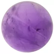 Cabochon rond 14 mm en pierre gemme - Amethyste x1