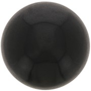 Cabochon rond 14 mm en pierre gemme - Onyx noir x1|raw }}