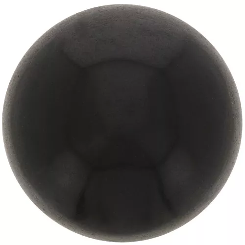 Cabochon rond 14 mm en pierre gemme - Onyx noir x1