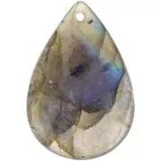 Pendentif poire 30x20 mm en pierre gemme - Labradorite x1