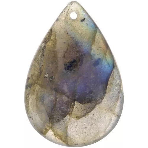 Pendentif poire 30x20 mm en pierre gemme - Labradorite x1
