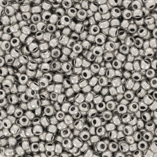 Perles rocailles Preciosa  11/0 2 mm - Gris Foncé Métallique x20g