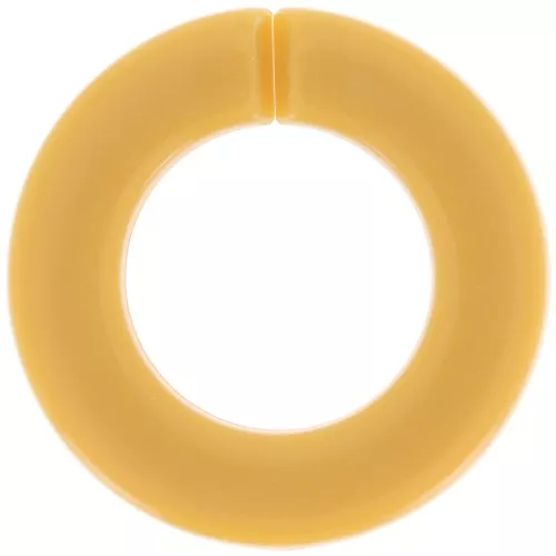 Maillon rond plat en acrylique 31.5 mm - Moutarde x1