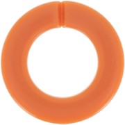 Maillon rond plat en acrylique 31.5 mm - Orange brûlée x1|raw }}