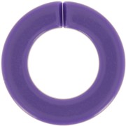 Maillon rond plat en acrylique 31.5 mm - Violet foncé x1