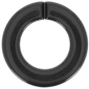 Maillon rond plat en acrylique 31.5 mm - Noir x1|raw }}