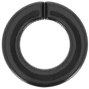 Maillon rond plat en acrylique 31.5 mm - Noir x1
