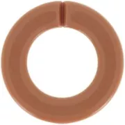 Maillon rond plat en acrylique 31.5 mm - Camel x1