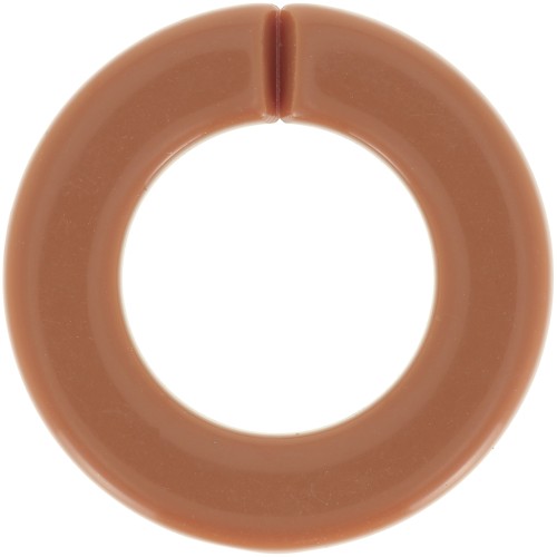 Maillon rond plat en acrylique 31.5 mm - Camel x1