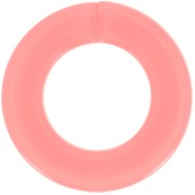 Maillon rond plat en acrylique 31.5 mm - Pamplemousse x1