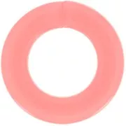 Maillon rond plat en acrylique 31.5 mm - Pamplemousse x1