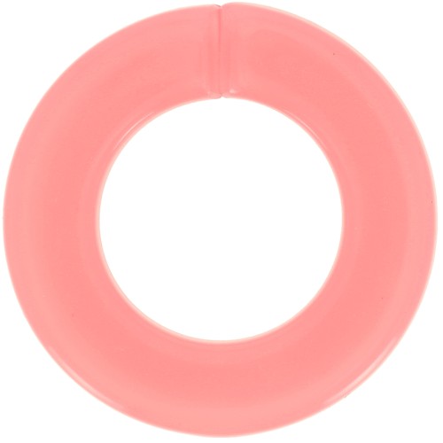 Maillon rond plat en acrylique 31.5 mm - Pamplemousse x1