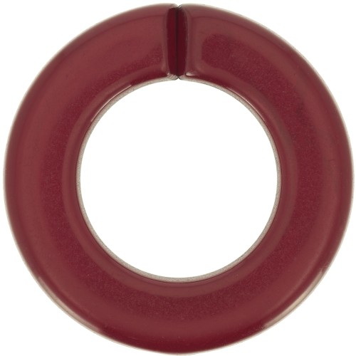 Maillon rond plat en acrylique 31.5 mm - Bordeaux x1