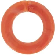 Maillon rond plat en acrylique 31.5 mm - Marbré Terracotta x1