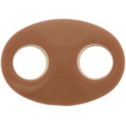 Maillon grain de café en acrylique 32x23 mm - Camel x1