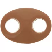 Maillon grain de café en acrylique 32x23 mm - Camel x1