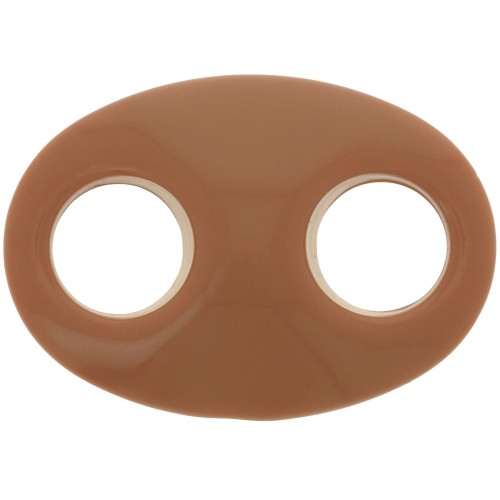 Maillon grain de café en acrylique 32x23 mm - Camel x1