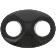 Maillon grain de café en acrylique 32x23 mm - Noir x1|raw }}