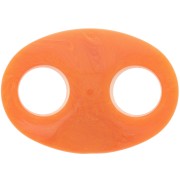 Maillon grain de café en acrylique 32x23 mm - Marbré Orange x1|raw }}