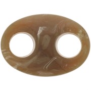 Maillon grain de café en acrylique 32x23 mm - Marbré Marron x1|raw }}