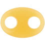 Maillon grain de café en acrylique 32x23 mm - Jaune x1