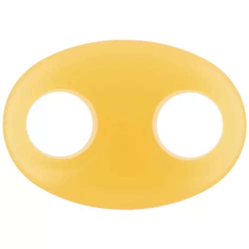 Maillon grain de café en acrylique 32x23 mm - Jaune x1