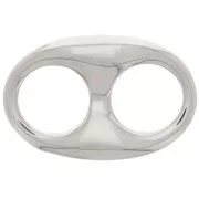 Intercalaire grain de café 22x14.5 mm - Rhodié x1