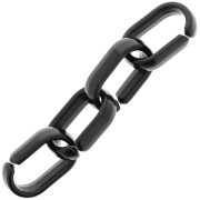 Lot De 5 Mètres De Chaînettes Maille Ovale 3x2mm Noir - Pour Création De Bijoux