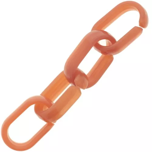 Maillon ovale en acrylique 19x12 mm - Terracotta x1