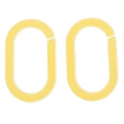 Maillon ovale en acrylique 19x12 mm - Jaune x1