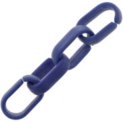 Maillon ovale en acrylique 19x12 mm - Marbré opaque Bleu lapis mat x1|raw }}