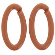 Maillon ovale en acrylique 35x19 mm - Camel x1