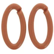 Maillon ovale en acrylique 35x19 mm - Camel x1