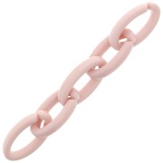Maillon ovale en acrylique 35x19 mm - Rose clair x1