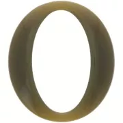 Maillon ovale en acrylique 39x34 mm - Kaki x1