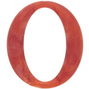 Maillon ovale en acrylique 39x34 mm - Marbré Corail x1|raw }}