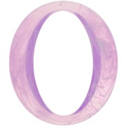Maillon ovale en acrylique transparent 39x34 mm - Marbré Lilas x1|raw }}