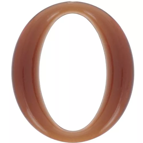 Maillon ovale en acrylique transparent 39x34 mm - Ambre x1