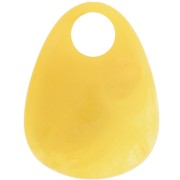 Pendentif goutte en acrylique 38x29 mm - Marbré Jaune x1