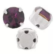 Chatons montés 4 mm Amethyst x10