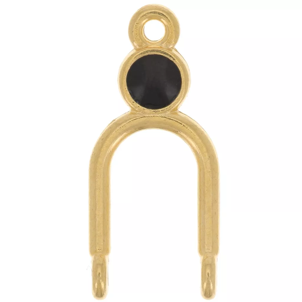 Pendentif Chandelier Tournant En Or 14K - Or Rose Avec Pâte De Verre Turquoise Et Rouge - Occasion