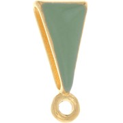 Attache pendentif avec résine époxy 15x7 mm - Doré à l'or fin - Mint x1