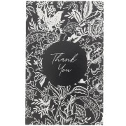 Cartes à bijoux - cartes de remerciements - Floral - Thank You - Noir - Blanc x10|raw }}