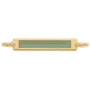 Intercalaire rectangle 27x4 mm et résine époxy - Doré à l'or fin - Mint x1|raw }}