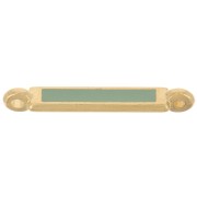 Intercalaire rectangle 27x4 mm et résine époxy - Doré à l'or fin - Mint x1