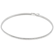 Bracelet jonc effet diamanté 2.9 mm - Argent 925 x19.5cm
