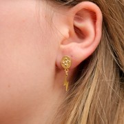 Breloque éclair 14x4 mm - Acier inoxydable 304 Doré x1