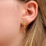 Breloque éclair 14x4 mm - Acier inoxydable 304 Doré x1