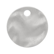 Breloque ronde martelée 8 mm - Acier inoxydable 304 x1|raw }}